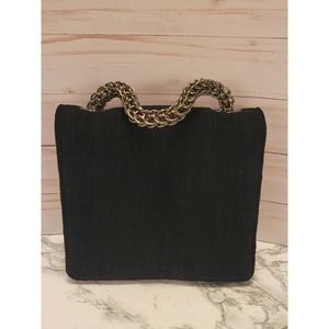 Vintage Sondra Roberts Classic Little Black Bag New York Designer Purse